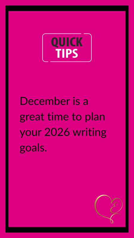 entwined_books's tweet image. 📅 December is your backstage pass to 2026 success. Plan those goals before the curtain rises! #romance #genrewriting #writingadvice #authoradvice