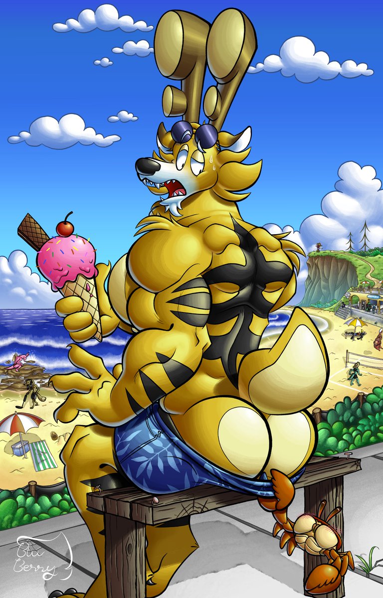 bluberrydeer__'s tweet image. Beach Brad (and Grabby Claws)
#oc #art #myart #summer