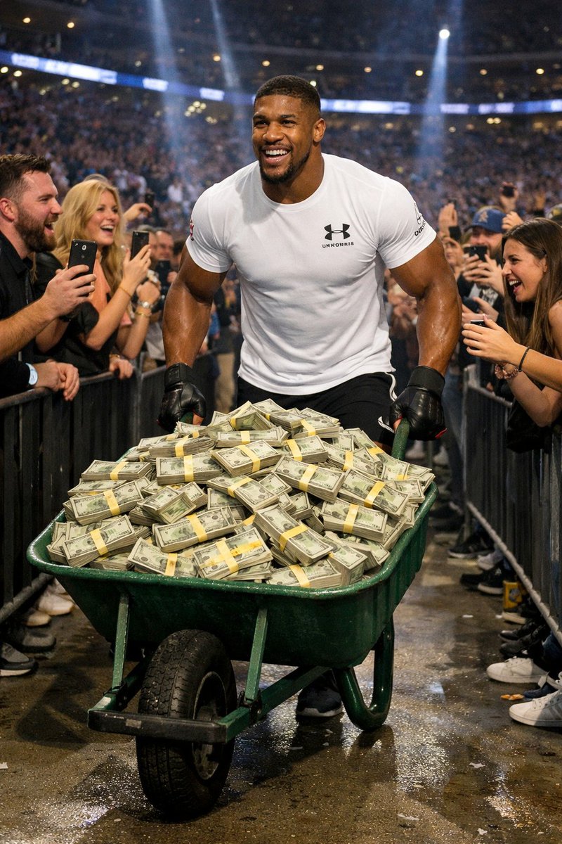 skratchalien's tweet image. AJ looked very happy leaving the ring #JakePaulVsAnthonyJoshua