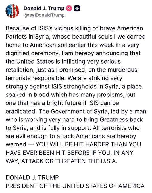 geofrontlinetv's tweet image. Trump on #OperationHawkEye attack by United States Forces against ISIS terror network in Syria.

#Trump #DonaldTrump #Syria #USA