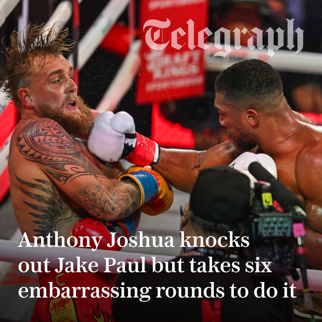 It was a poor affair, with Jake Paul repeatedly dropping to the floor and the referee telling him: “The fans did not pay to see this crap” 

Boxing – or certainly this fight being sanctioned as a proper fight – needs examining

<a href="/GarethADaviesDT/">Gareth A Davies</a> reports ⬇️
telegraph.co.uk/boxing/2025/12…