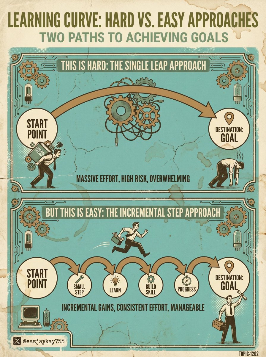 essjaykay755's tweet image. the incremental approach always wins tbh 🎯

trying to leap from zero to hero = burnout city
but small steps? learn → build → progress → repeat
that's how you actually get good at coding (and stay sane)

#coding #buildinpublic #devlife