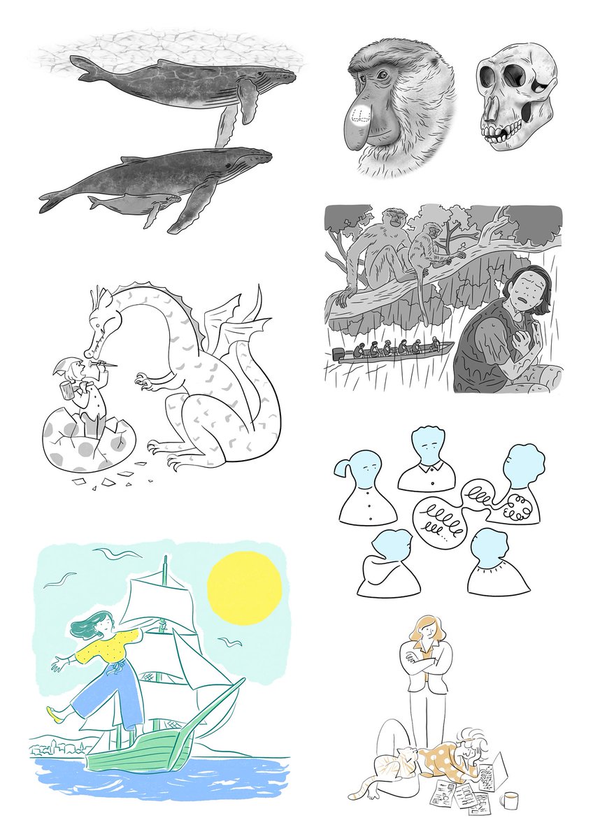 挿絵は沢山描く割に殆ど発信の機会がないので、たまにランダムにまとめて発信しています。 