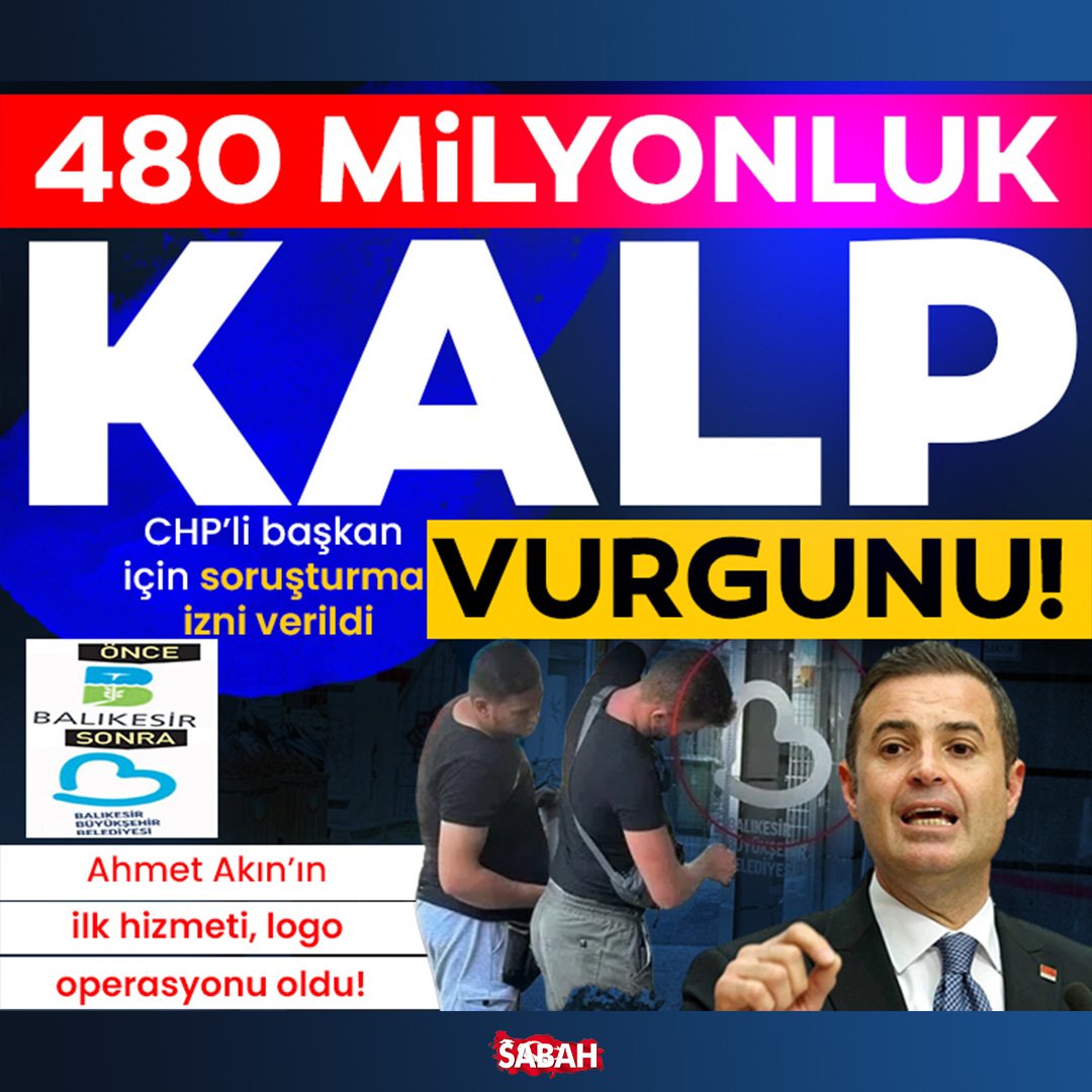 CHP'li Balıkesir Büyükşehir Belediye Başkanı Ahmet Akın'ın halka ilk hizmeti logo operasyonu oldu.

10 yıllık logo değiştirildi. Bu değişimin maliyeti 480 milyon lira oldu.

sabah.com.tr/trend/galeri/g…
