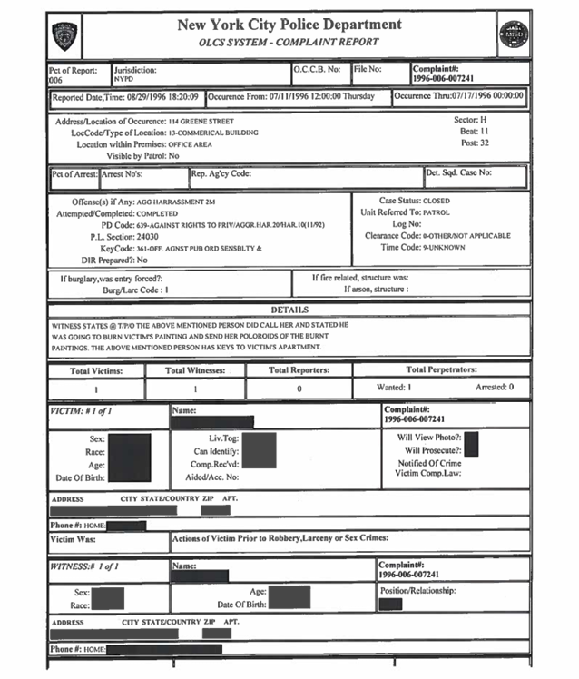 Just to note. Maria Farmer is the original whistleblower on Jeffrey Epstein. She should be accorded all the rights and recognition that extend to that brave responsibility when she was willing to report a powerful man to the FBI 30 years ago in 1996. 

She also reported to NYPD.