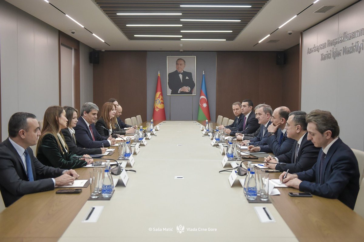 MFA_MNE's tweet image. During his visit to #Baku 🇦🇿, DPM &amp;amp; FM Ibrahimović met with @Bayramov_Jeyhun, Minister of Foreign Affairs of #Azerbaijan @AzerbaijanMFA reaffirming the friendly and partnership-based relations between the two countries.

🤝The talks focused on strengthening political dialogue,