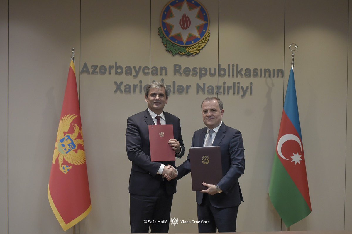 MFA_MNE's tweet image. During his visit to #Baku 🇦🇿, DPM &amp;amp; FM Ibrahimović met with @Bayramov_Jeyhun, Minister of Foreign Affairs of #Azerbaijan @AzerbaijanMFA reaffirming the friendly and partnership-based relations between the two countries.

🤝The talks focused on strengthening political dialogue,