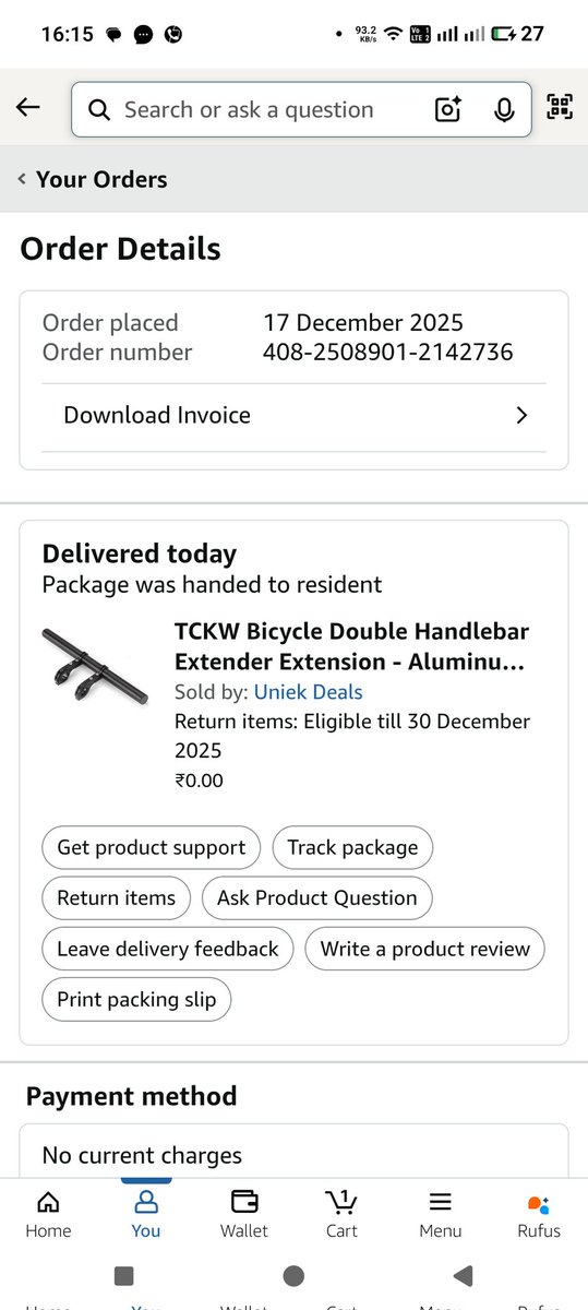 IslamAn33679439's tweet photo. Amazon's shipping services getting worst @amazonIN @AmazonHelp don't ask me to dm you won't reply I am mentioning order id seller name take strict action against delivery partner and his hub manager i ordered it on 14th December it delivered wrong item on 18th https://t.co/8Lj9On5toq