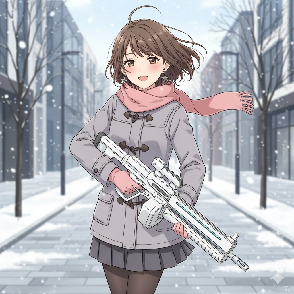 生成していてとても気になったのだけれど、こういった銃器全般は、構え