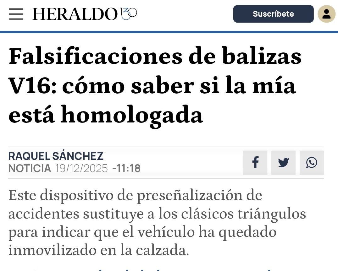 Cómo distinguir una baliza homologada que no sirve para nada y que el guardia no puede comprobar si emite o no, de una baliza no homologada que tampoco sirve para nada y que el guardia tampoco puede comprobar si emite o no, pero en la que alguien no se está llevando "lo suyo".