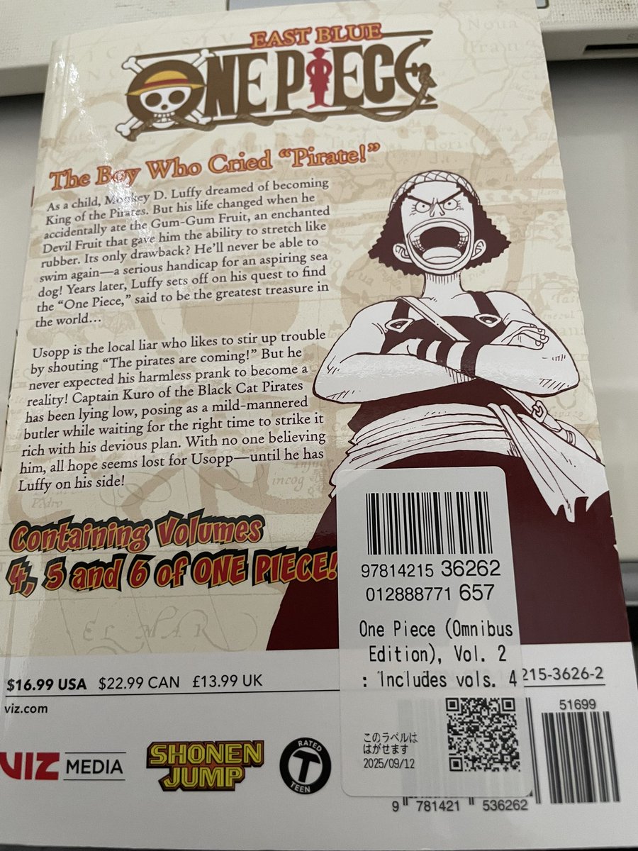 逆輸入の英語版ワンピースの続きを買ったら3,200円ほどになってました