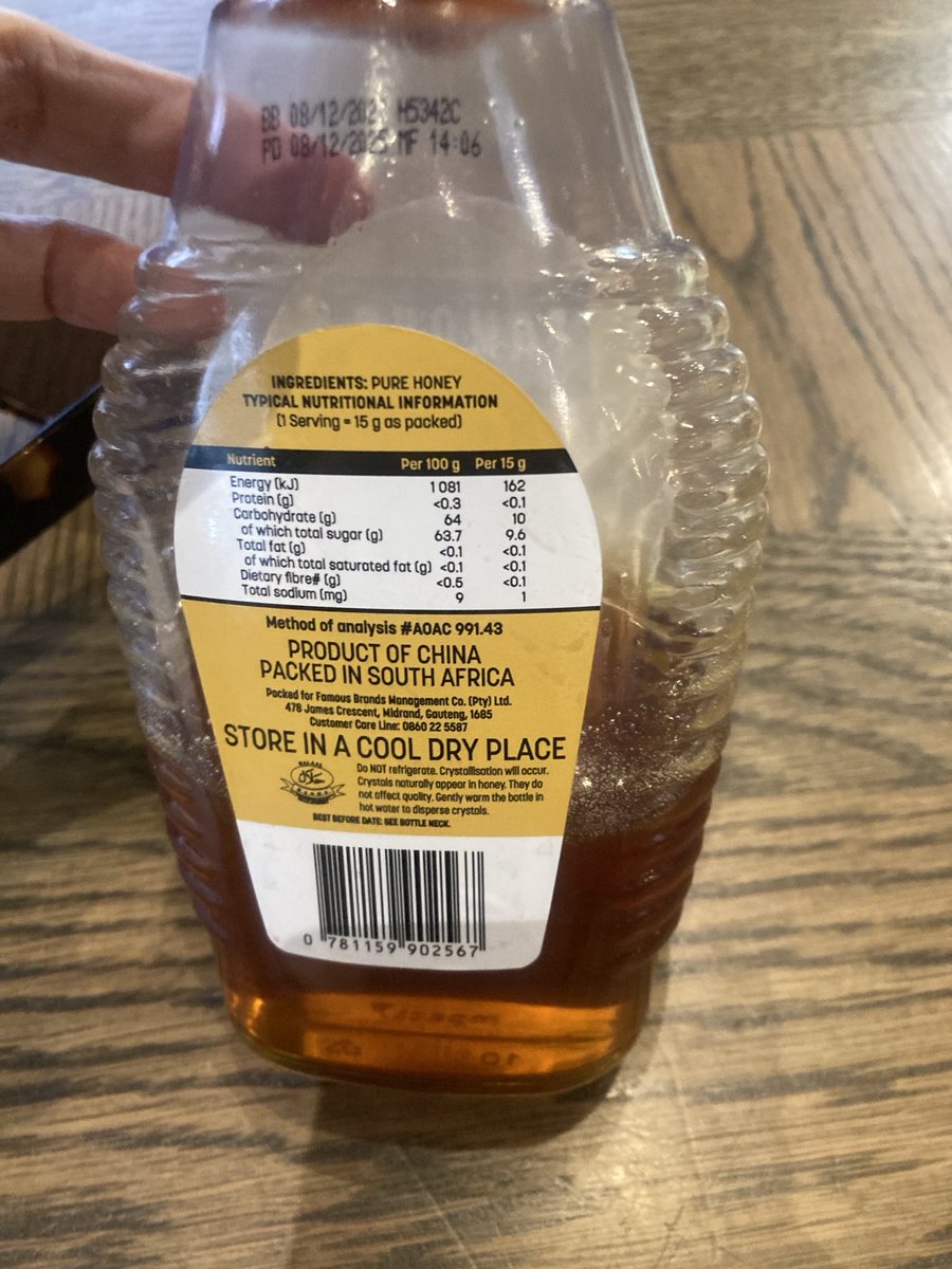 elisetempelhoff's tweet image. #Mugg&amp;amp;Bean. Why use honey from ⁦@ChinaDaily⁩ if #SouthAfrica has some of the best #honey in the world? ⁦@Mugg_and_Bean⁩