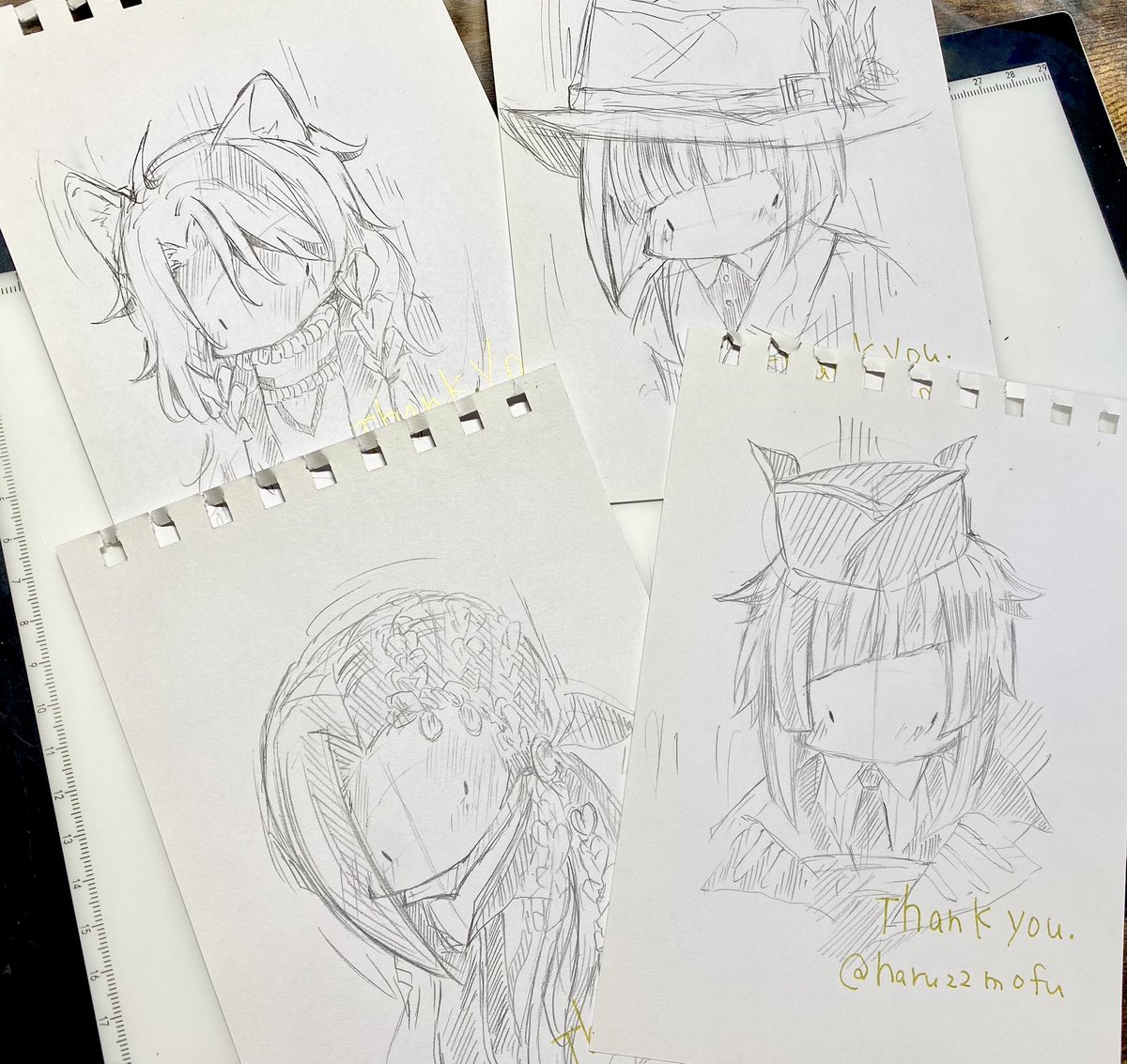 イラスト書きます！ 新刊または既刊をお迎え頂きましたご希望の方へこちらのスケッチ風