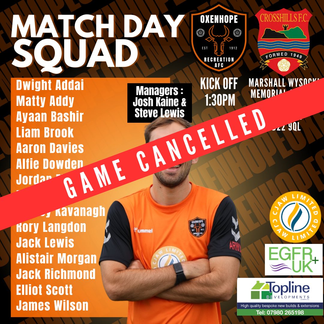𝗢𝗛, 𝗡𝗘𝗩𝗘𝗥𝗠𝗜𝗡𝗗 | Unfortunately this afternoon’s Keighley cup fixture has been cancelled as Crosshills are unable to raise a team ❌