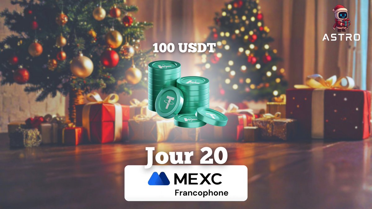CALENDRIER DE L’AVENT [20/24] 🎅

C'est le moment d'arrêter de reporter vos décisions.

<a href="/MEXCFrancophone/">MEXC Francophone</a> vous offre le coup de pouce (100$ USDT) pour tenir votre objectif 2026.

Comment jouer :
🔹 Follow <a href="/MEXCFrancophone/">MEXC Francophone</a> &amp; <a href="/Astro_Crypto_/">Astro🚀</a>
🔹 Like + RT
🔹 Commente tes meilleurs
