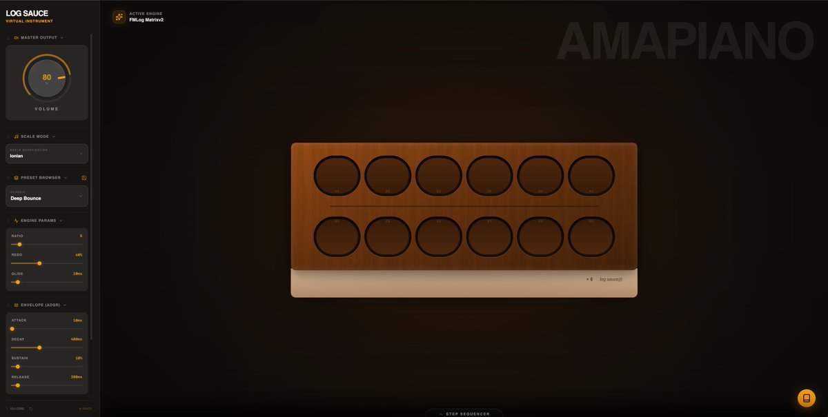 ndioai's tweet image. Log Sauce Log Drum VSTi - Amapiano Vibes All Day