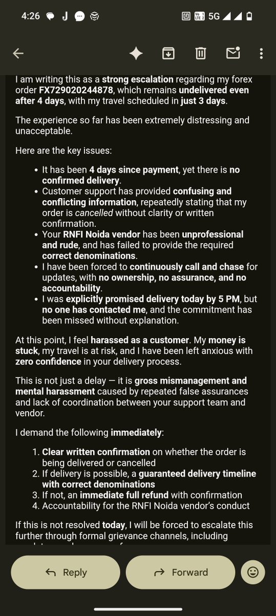 xtreamist's tweet photo. @BookMyForex @makemytrip @ABookmyforex @deepkalra @DeepKalraMMT @makemytripcare @BookMyForex  @makemytrip @Rajesh_Magow @DeepKalraMMT @motwanism
Escalating again as no resolution.  You all are just frauds. https://t.co/vKy8LlJIr2