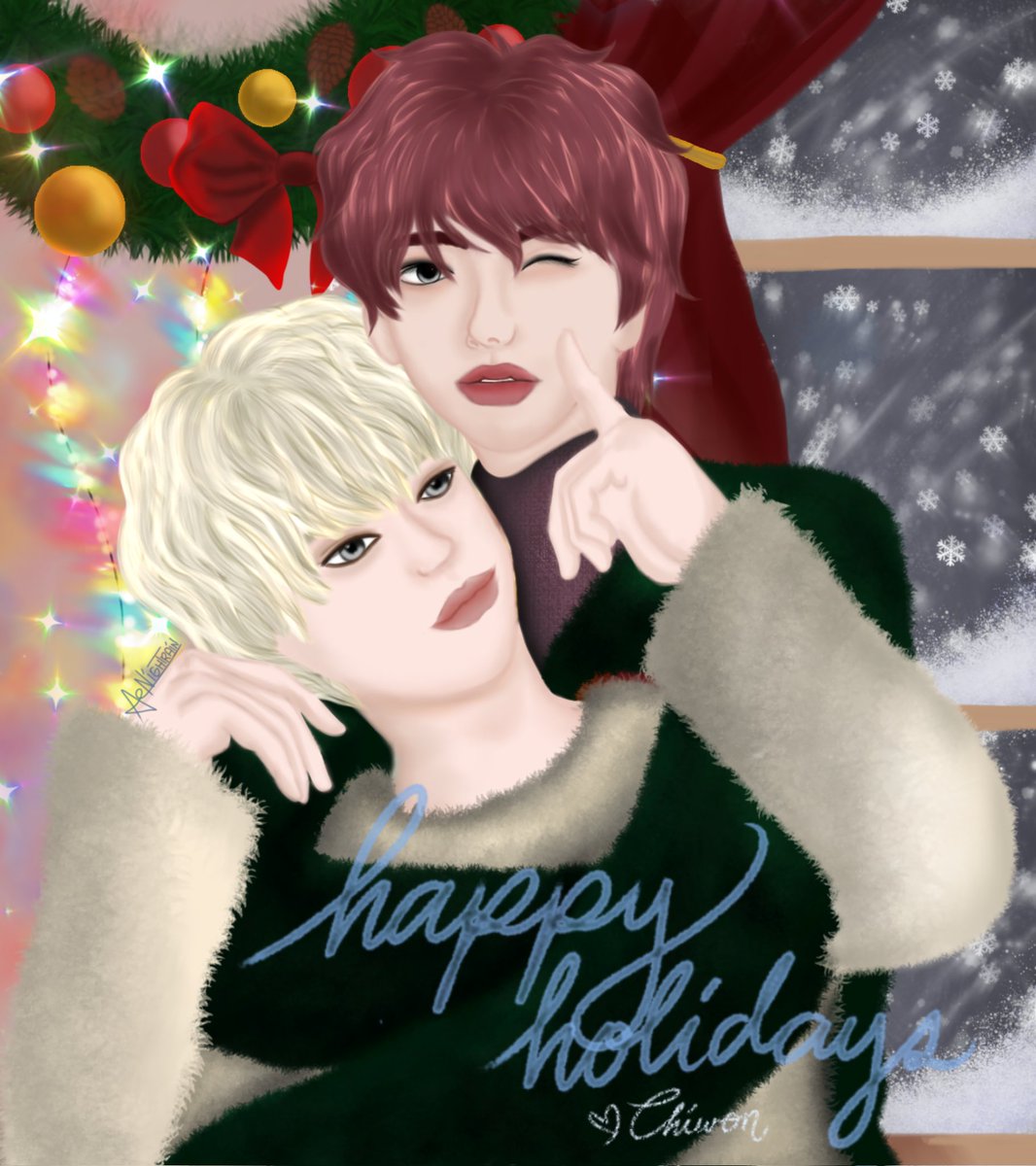 Ae_NightRain09's tweet photo. Happy Holidays @elovrse Hope you like this ChiWon piece. ( 2 Versions para masaya π
)
#FohaSecretSanta2025 #ArtHOF
#ChiWon #Juwon #Chihen #AHOFanart
#AHOF #μν https://t.co/Mh3LVrdz9o