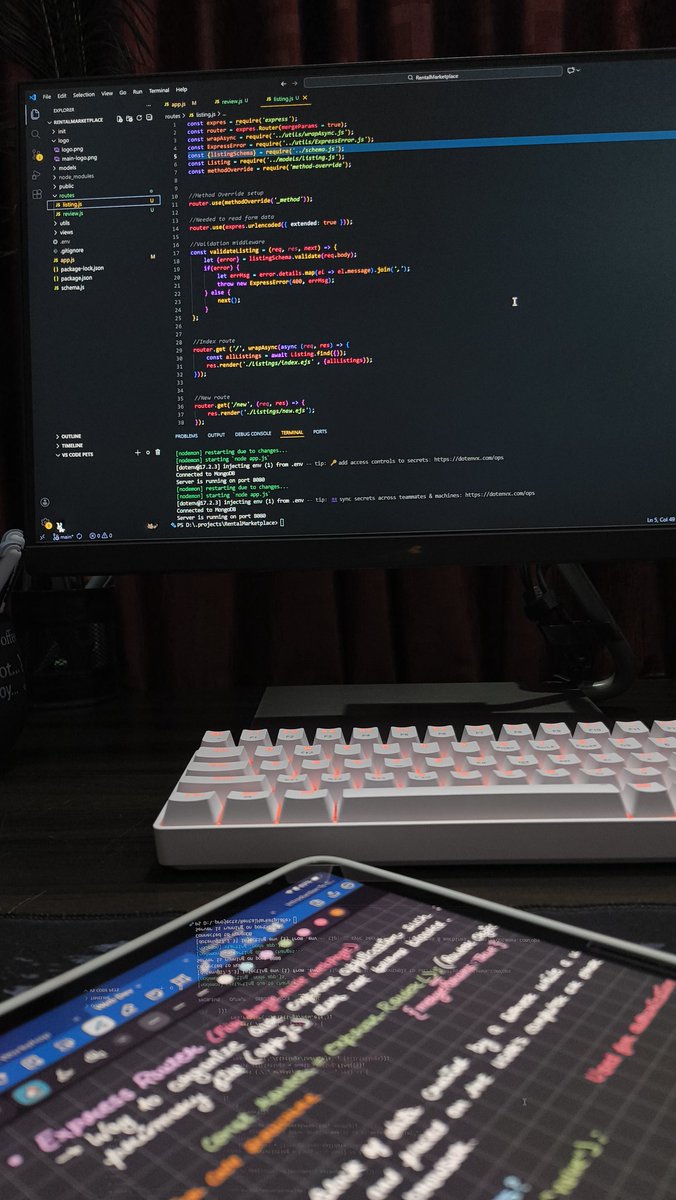 HarshvardhanRaw's tweet image. ✅ Phase 1 - Day 73  
• Worked with Express Router 🛣️  
• Learned about Cookies and session basics 🍪  

#ExpressJS #NodeJS #BackendDev #FullStackJourney #100DaysOfCode #CodingJourney #BuildInPublic