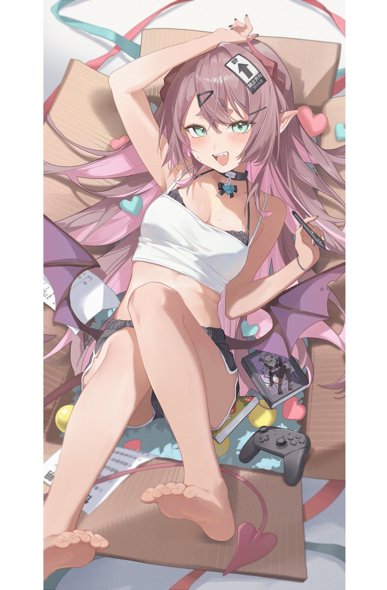 🚚→📦→😈→💜