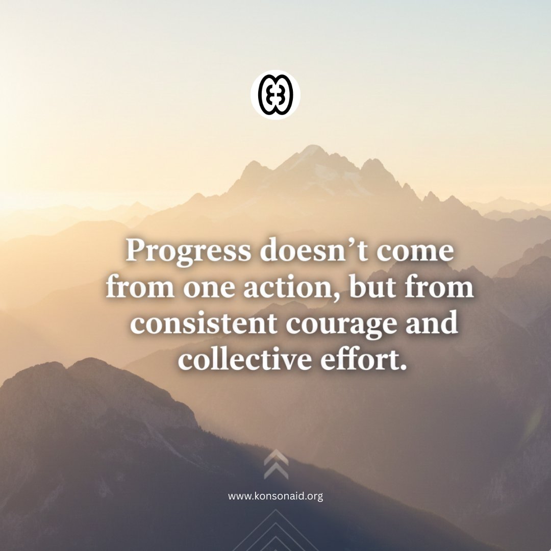 KonsonAid's tweet image. Progress isn’t instant. It’s built through consistent action and voices that refuse to stay silent. Every small effort moves us closer to a just, sustainable world.
Stay consistent. Stay engaged. Be part of the change.
konsonaid.org
#KonsonAid #ProgressTakesConsistency