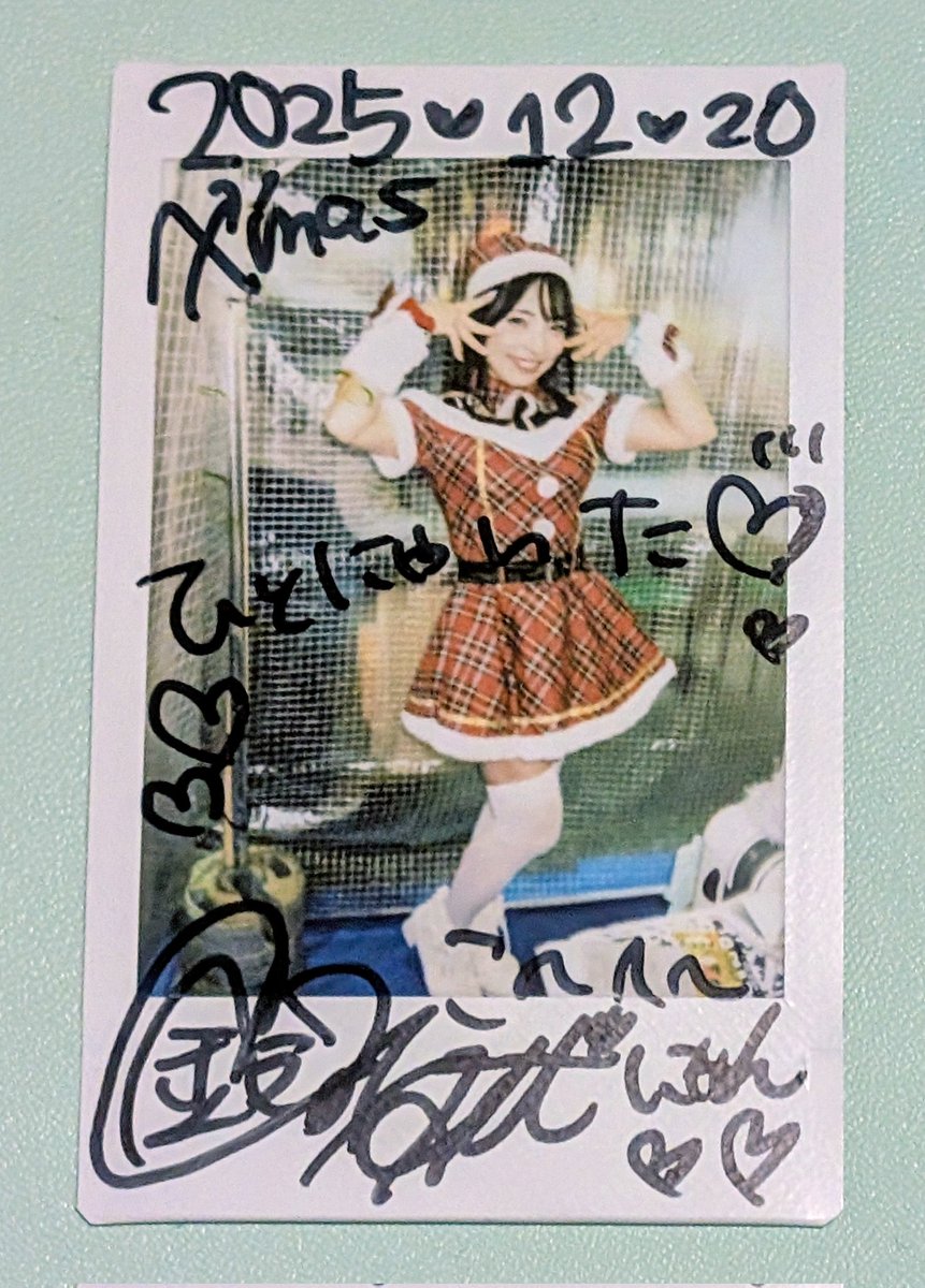上野シタマチクリスマス2025🎄でひとにゃんソロチェキ₍⁠₍⁠📸⁾⁠⁾ ひと