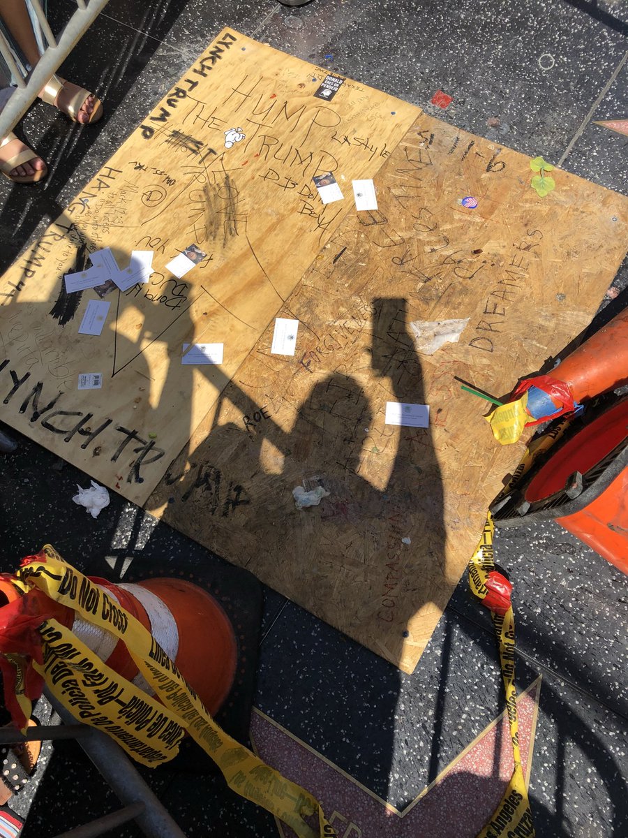 msprissyglam's tweet photo. @BoLoudon This was TACO’s star smashed to smithereens in 2018. https://t.co/vkaJyHYZ1y