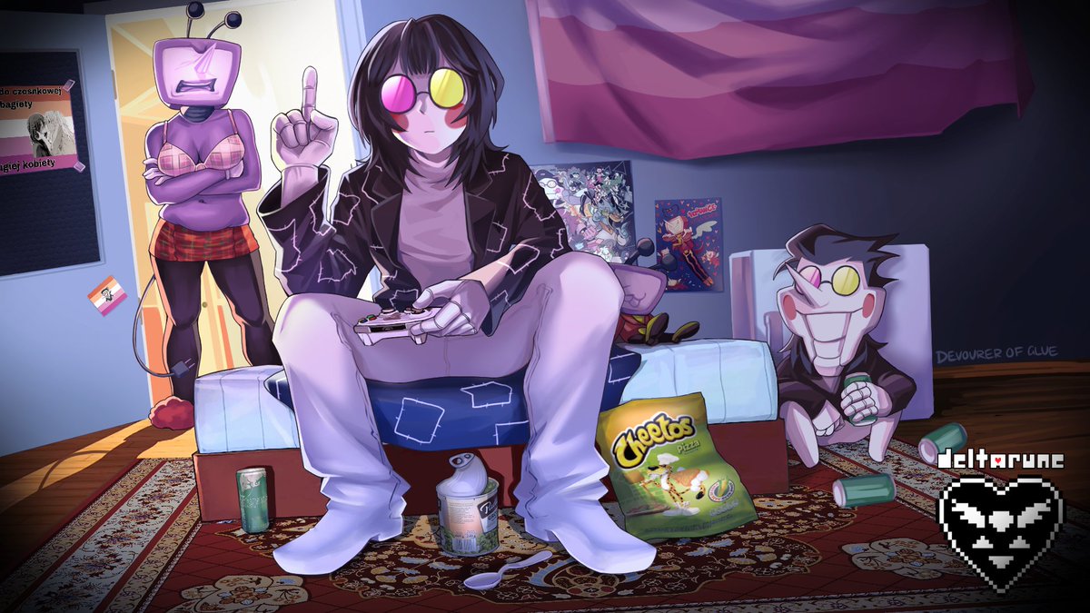 devourerofglue's tweet image. #LESBIANSPAMTON fanart or whatever.....
How did I come to this point in life

#DELTARUNE