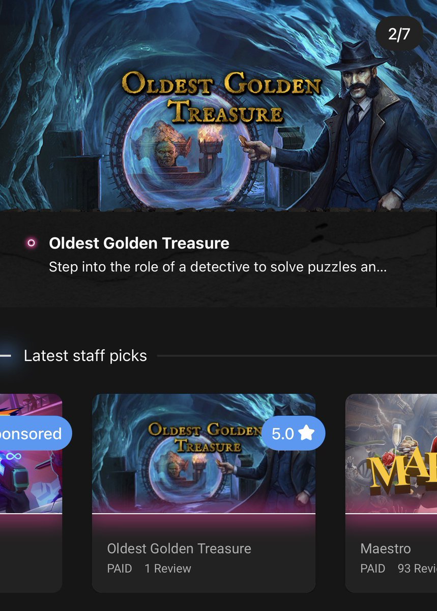 Vasil4N's tweet photo. Oldest Golden Treasure is featured on #SideQuestVR as one of the staff picks! Thank you SideQuest! If you like puzzle games then definitely check it out:
https://t.co/2SyF1nq96c
#VR #MetaQuest https://t.co/K0R2793eVH