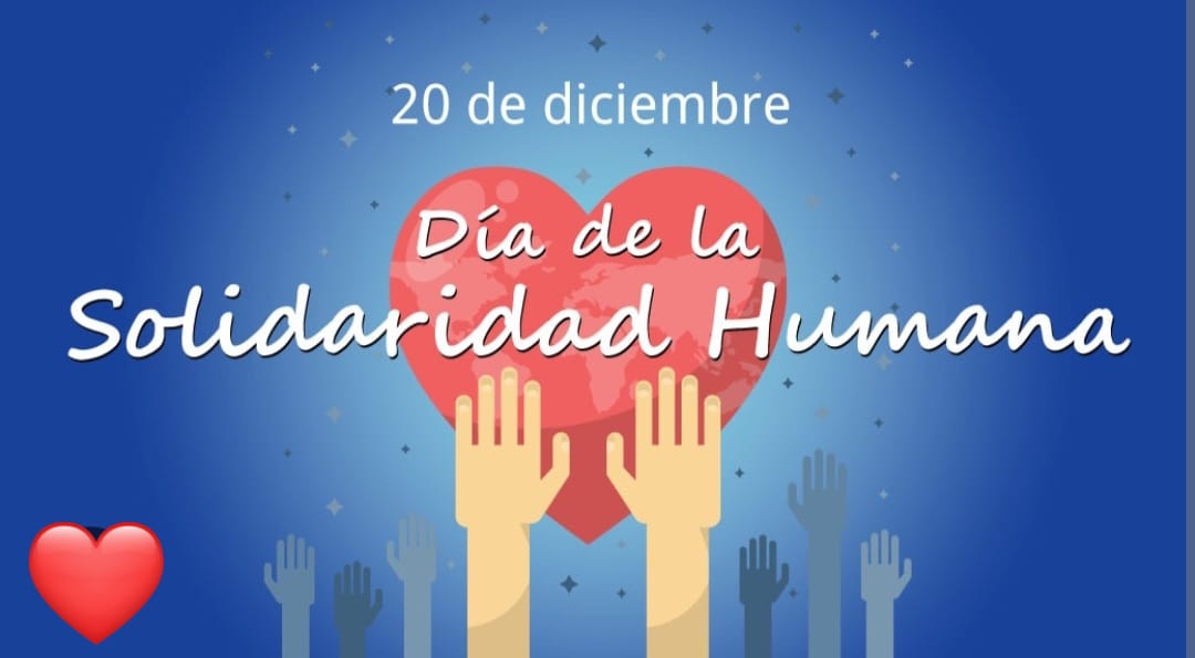 20 de Diciembre
DIA INTERNACIONAL DE LA SOLIDARIDAD HUMANA

#díainternacionaldelasolidaridadhumana
#solidaridadhumana
#solidaridad

#levantandobarreras
                 instagram.com/p/DDx0UV4OuaH/…