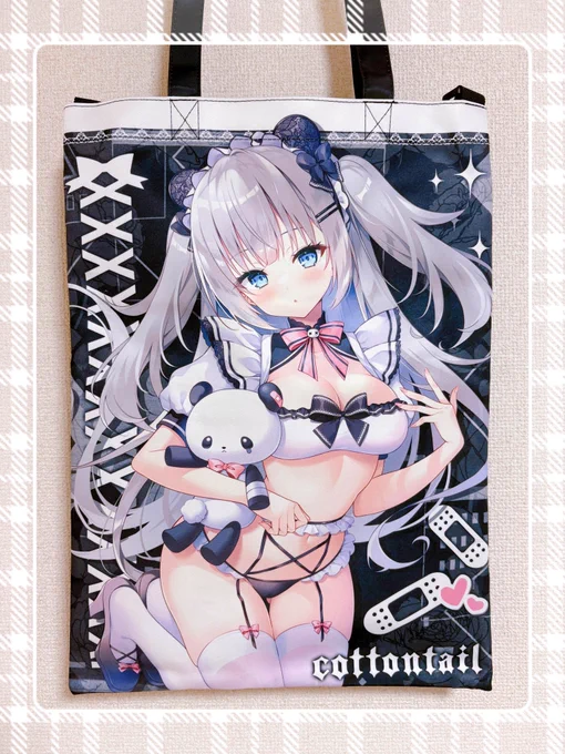 【C107新作】ショルダートート *⑅୨୧┈┈┈┈┈┈┈┈┈┈┈┈୨୧⑅* A3サイズ対応のBIGトート! 取り外し可能なショルダーストラップ付。 セット限定グッズです