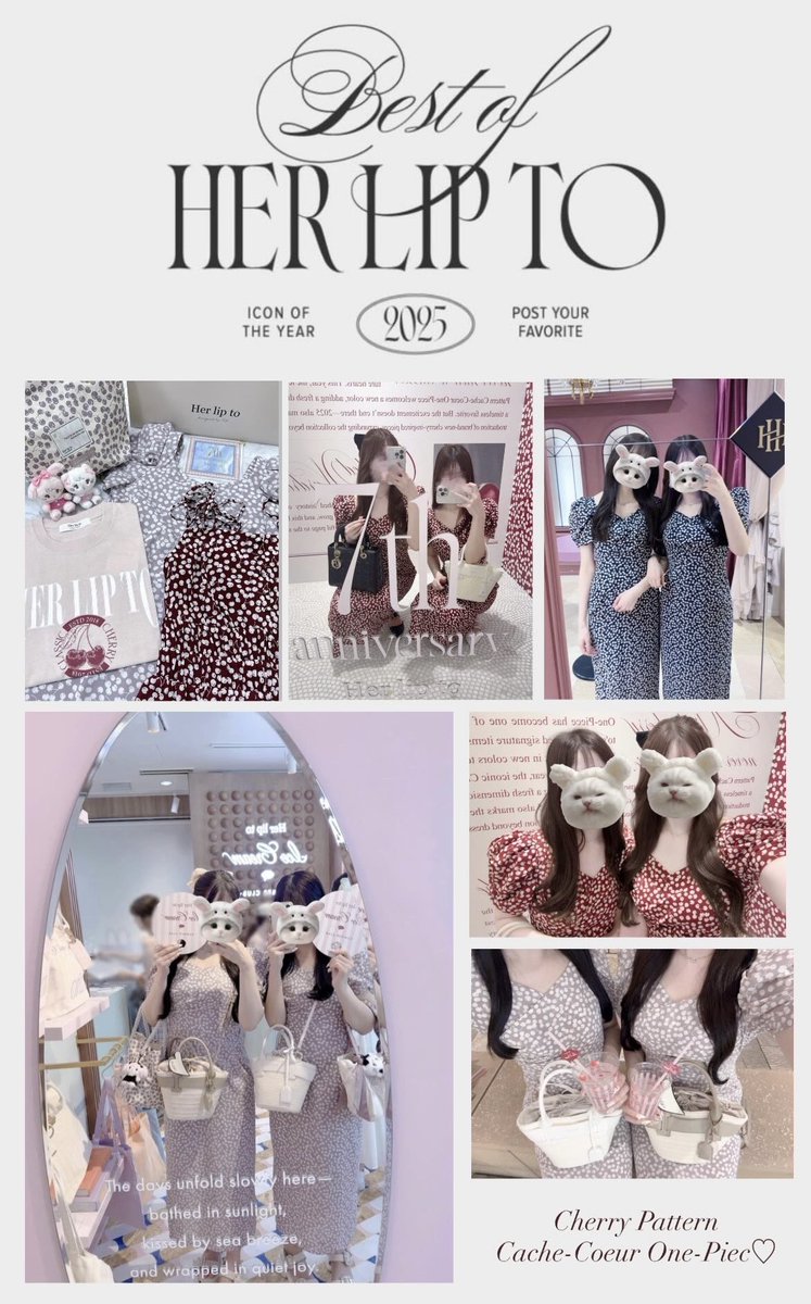 Cherry Pattern Cache-Coeur One-Piece 🍒 チェリーワンピは初期に購入