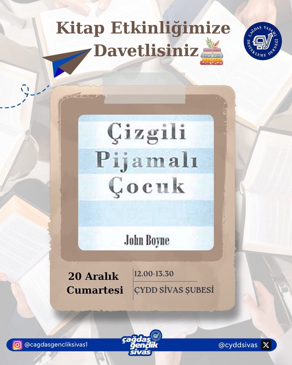 Kitap etkinliğimize davetlisiniz. 💙🤍