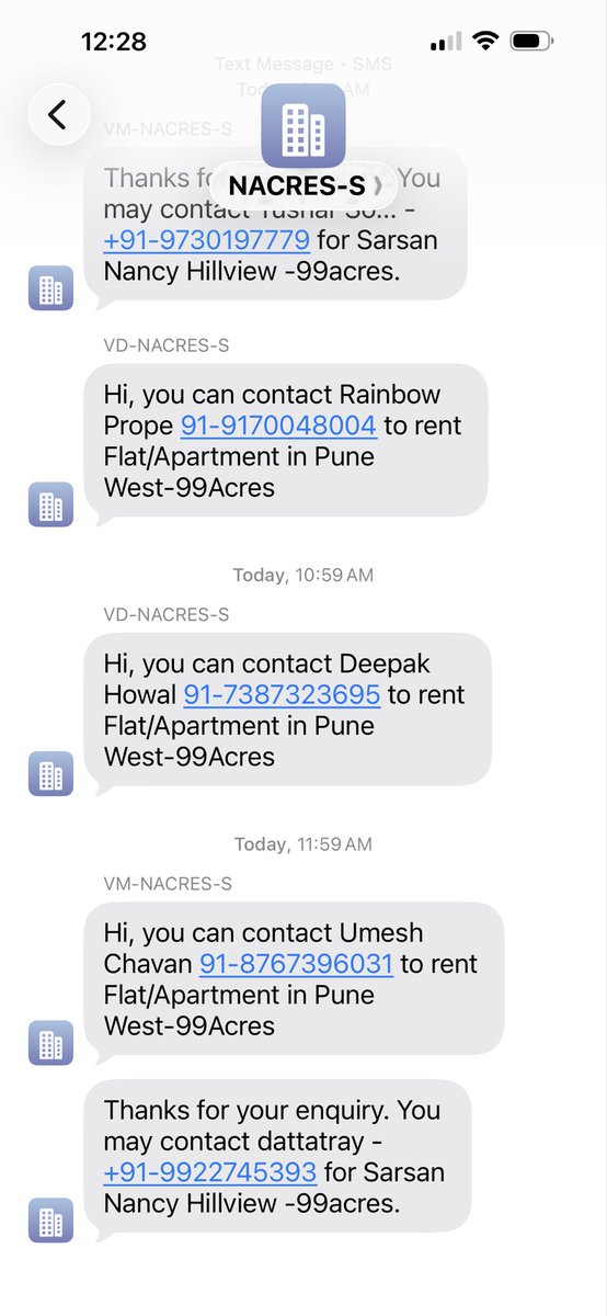 tejas_pune's tweet photo. @99acresIndia how to stop this spam? https://t.co/LRbyVWOjng