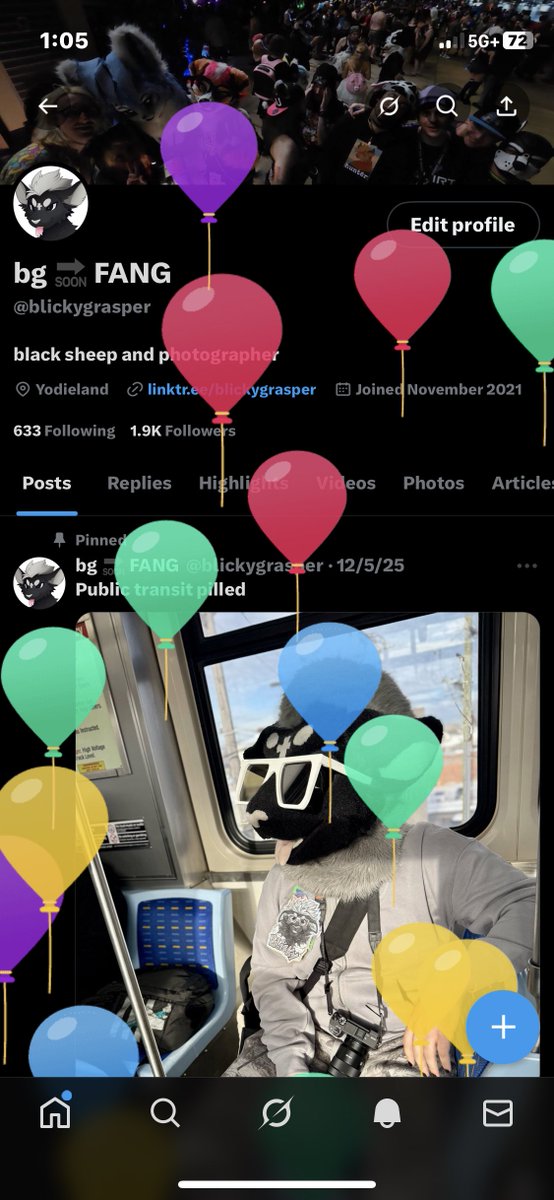 blickygrasper's tweet image. Happy bah day 🩶