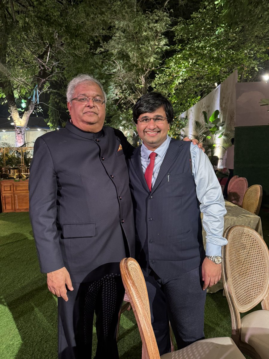 Tarunnangia's tweet photo. Wedding of the year 2025 -: 

From Gautam @gautam_adani to brothers Mukesh & Anil Ambani, N. Chandrasekaran, Chairman of @TataCompanies Tata Sons, Sameer Jain of Times of India group, Anand Mahindra, Commerce Minister Piyush Goyal, Devaunshi & Anoop Mehta, President of Bombay Diamond Bourse and the who’s who of India’s power, policy, business and celebrity circuit marked their presence at the wedding celebrations of Ritish son of Sr. Adv. Amit Desai and Bayjool Desai with Aakriti, daughter of Kanika & Rajnish Bahl 

The grand wedding functions, hosted across iconic venues including The Oberoi and the Royal Western India Turf Club, Mumbai, saw an extraordinary gathering of leading names such as Zia Mody & Jaidev Mody, Raian & Manik Karanjawala & Company, Shardul Shroff with Pallavi Shroff, Mahesh Jethmalani, Adv. MAHESH AGARWAL, Zulfiquar Memon with papa Sr. Adv. Majid Memon son Mikhail , @udaykotak Kotak, Ameet Naik, Rishabh Shroff , @Suhelseth , Sr. Adv. @PercyBillimoria , Karishma Vora, among several other eminent personalities and yours truly Tarun Nangia. 

A rare and heartening highlight was the presence of a close-knit trio from Sydenham College Cyril Shroff, Vandana Shroff and Uday Kotak friends of over 50 years with Amit Desai, who attended all the wedding functions right till the very end, exemplifying enduring friendships that span decades. Rgds. LSTN