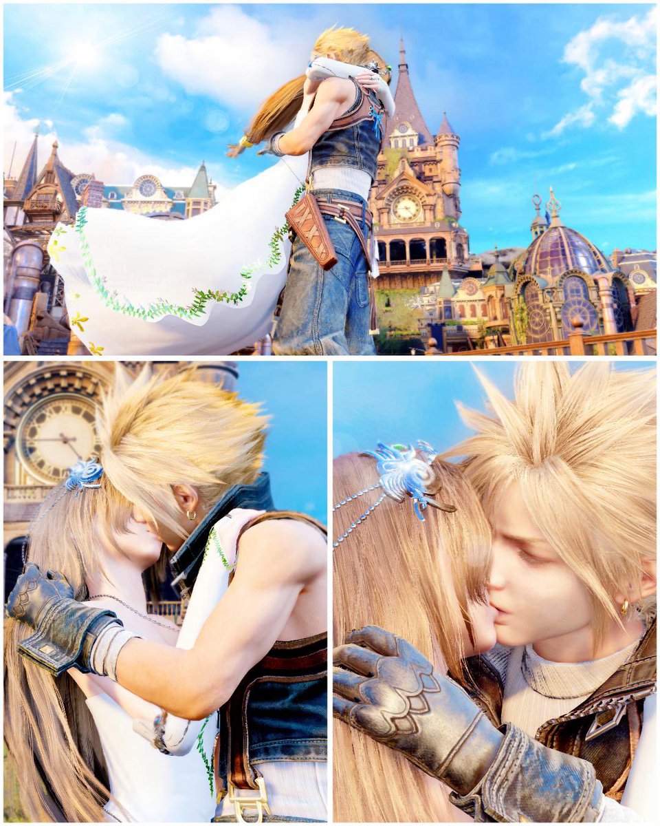 From Stevie!! 🥰🥰🥰

<a href="/omnistevie/">Stevie</a>.bsky.social  
“Bring my beloved Aerith to me!”

#クラエア #clerith #2025克劳德爱丽丝FF9产粮接力 #2025クラエアFF9 #2025clerithFF9