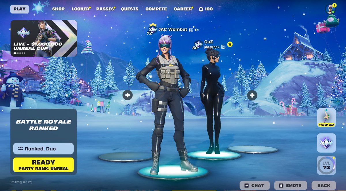 OceWombat's tweet photo. @FNCompetitive @FortniteStatus 

Can't play the Unreal cup even tho both players are unreal, multiple people can't play and some streams i have seen has started with 50 players, Please we need this fix  🙏 https://t.co/NFvERwtwEZ