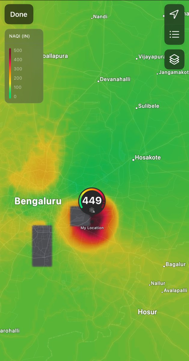 Bangalore AQI hits 500 this morning! 
Mostly Bellandur area ! #AirPollution #Bangalore