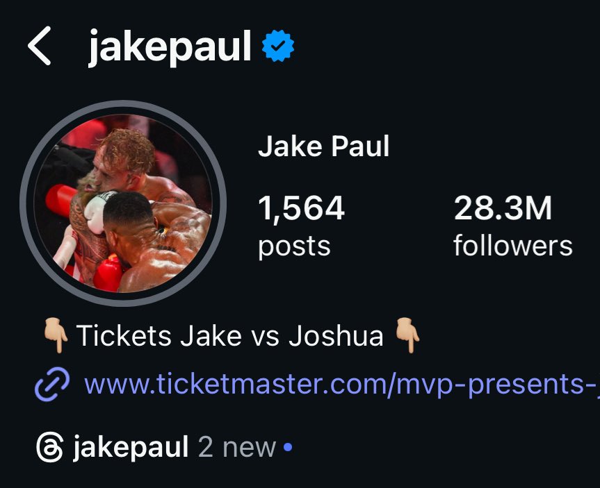 Sourceofboxing's tweet photo. Jake Paul has made the picture of Anthony Joshua knocking him out his new profile picture 🤣

#JakeJoshua https://t.co/g1VY6DLSar