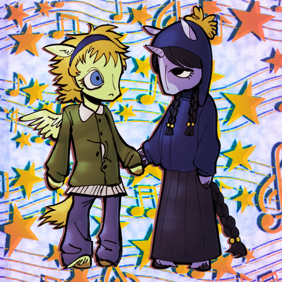 reneearchive's tweet image. ☆ anthro pony creek yuri except i was messing around too much 😇 #spcreek #mlp