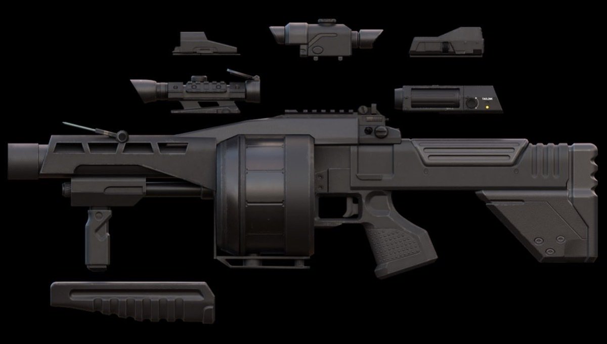 EvenManatee887's tweet image. ‘M510 Multishot Grenade Launcher (MGL)’

“Ten rounds of di-vine, 40mm explosive intervention.” -Unknown UNSC Army Soldier during the Battle of Actium. 

Very happy to showcase the M510 after two weeks of work! Now available on Halo Archive. 

#Halo #HaloSpotlight #HaloInfinite