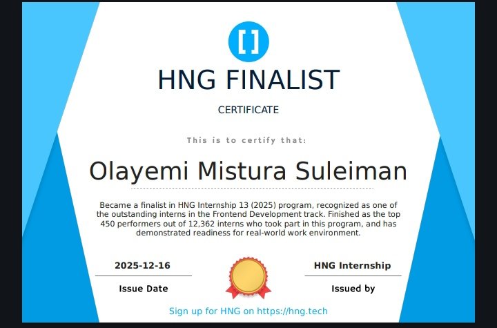 Truella_'s tweet image. 10/
TL;DR: HNG is tough, unpredictable, and exhausting. But if you stick with it, you learn, grow, and have a ridiculous amount of fun along the way.
I wouldn’t trade this experience for anything.
#hng  #hngfinalist #Tech