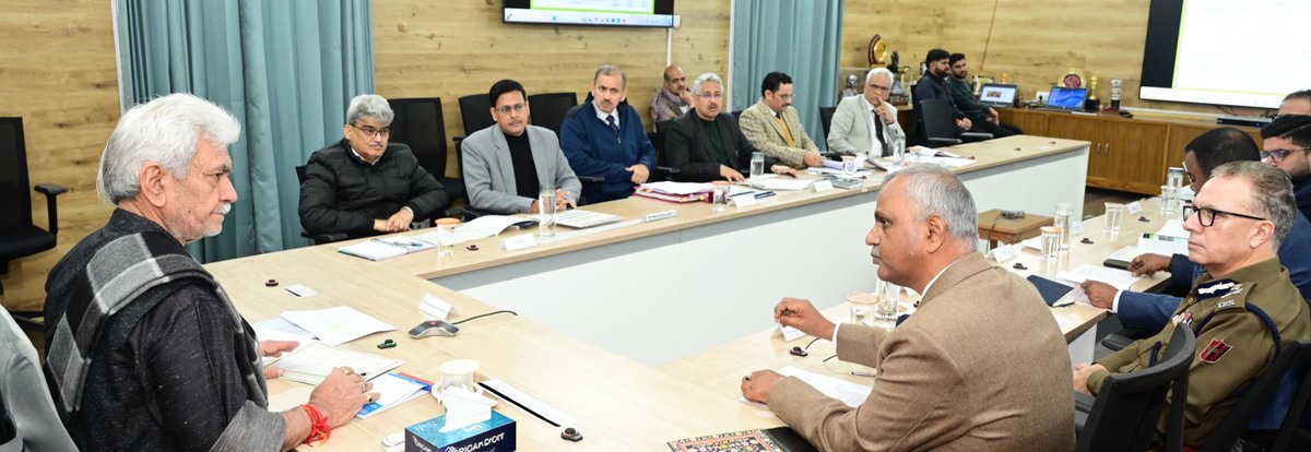 Chaired a review meeting of Subordinate Departments of Home Department at Lok Bhavan, Jammu, earlier today.
