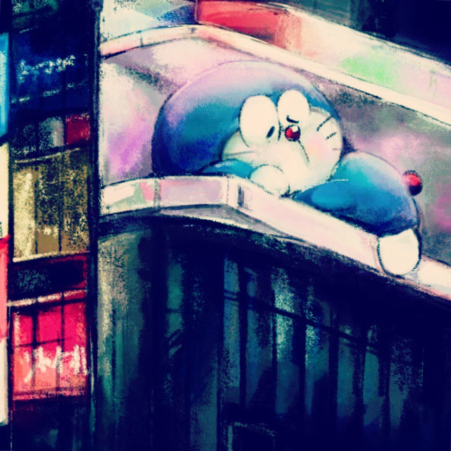 「新宿のドラえもんです」|望月田吾作のイラスト