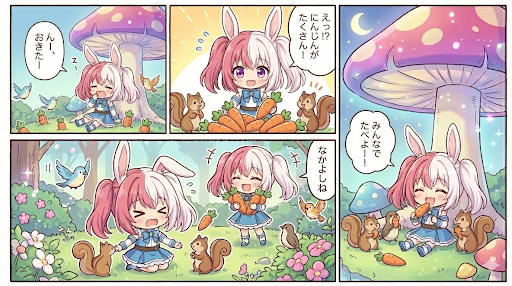 うさみちゃんのうさ耳① これはうさみちゃんにうさぎの耳が生えた頃のお話