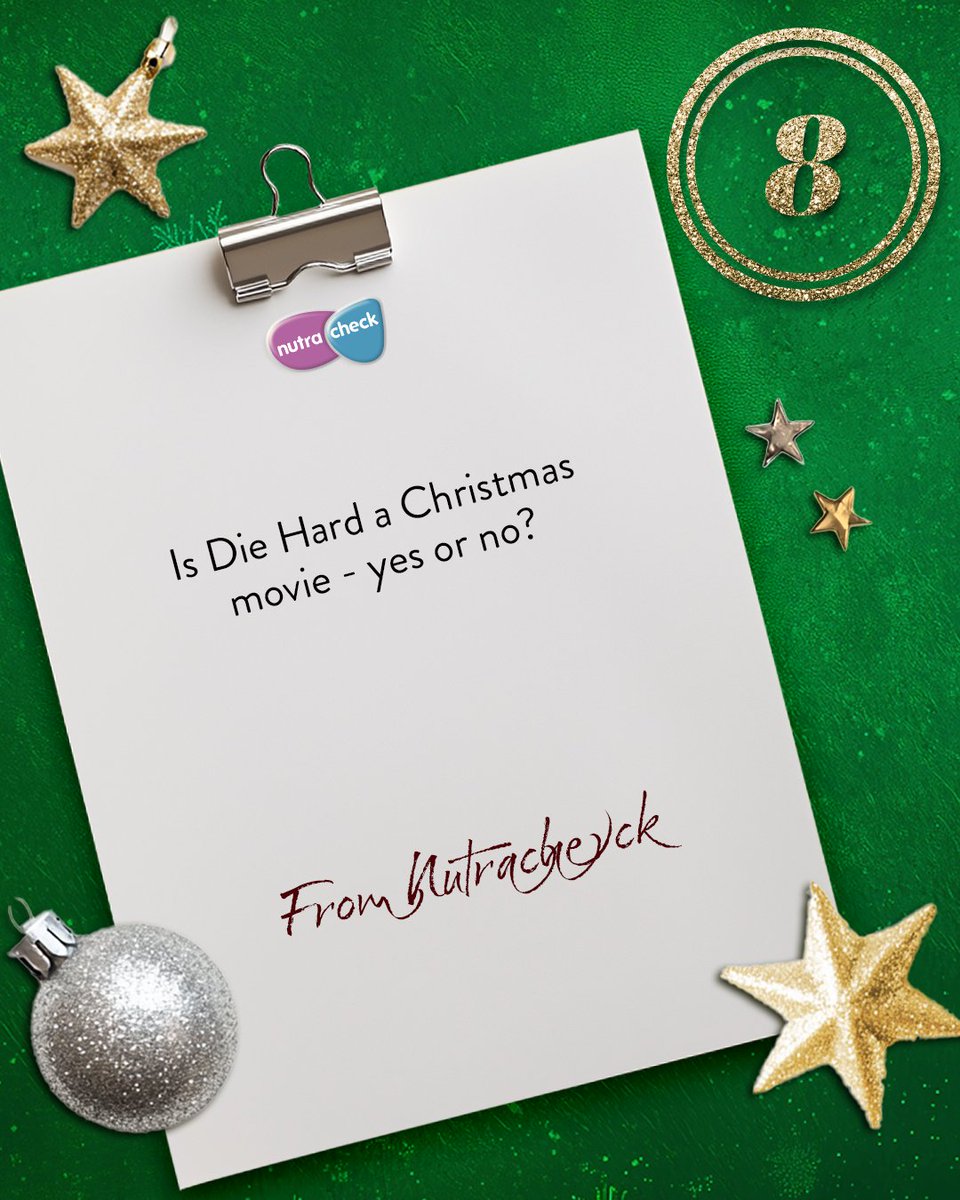 Nutracheck's tweet image. Welcome to Day 8 of our 12 Days of Christmas #competition! Today's prize is a £25 Amazon voucher 🎊

To enter:
1️⃣ Follow @Nutracheck &amp;amp; like this tweet
2️⃣ Comment the answer to the Christmas question

We'll pick a winner at random on the 15th!

T&amp;amp;C's: bit.ly/NCSocialTerms