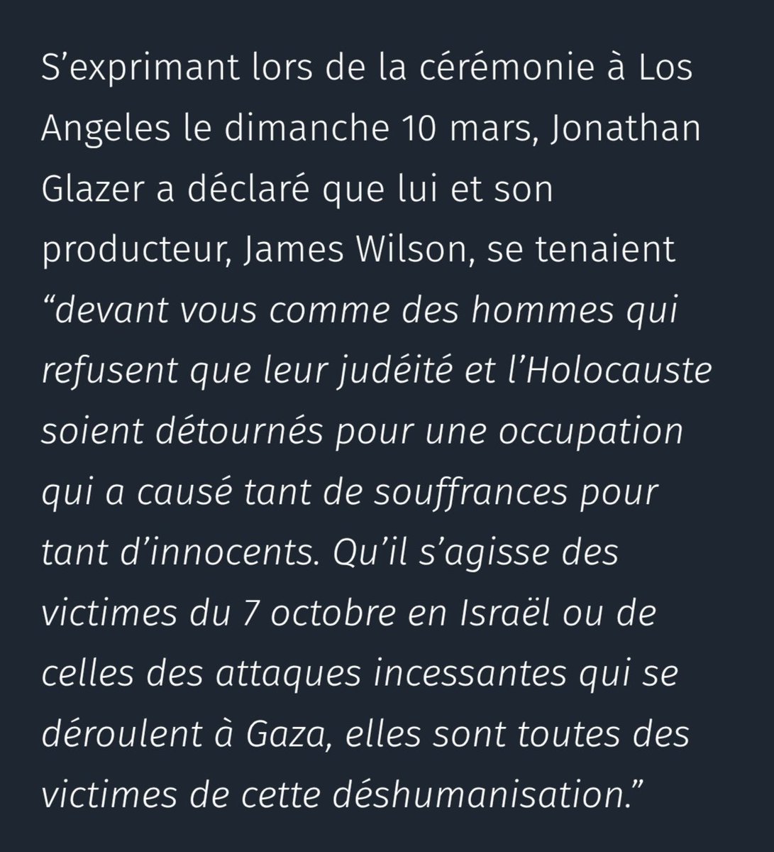 guim_focus's tweet image. Un biopic d'un résistant joué par Gilles Lellouche réalisé par un sioniste qui aime mettre en spectacle l'horreur et qui a qualifié Jonathan Glazer d'antisémite quand il appelait à stopper le génocide à Gaza à la suite de sa récompense pour La Zone d'intérêt.

Tous va bien 🥸