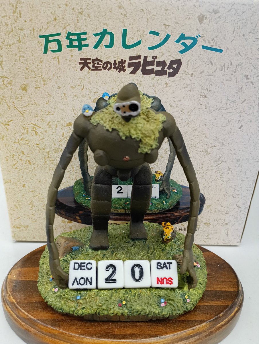 天空の城ラピュタの万年カレンダーが入りました！ ロボット兵が日付を