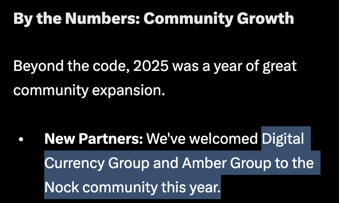 $NOCK getting <a href="/BarrySilbert/">Barry Silbert</a> <a href="/DCGco/">DCG</a> onboard seems like pretty big news?